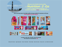 Tablet Screenshot of nutrition2go.com